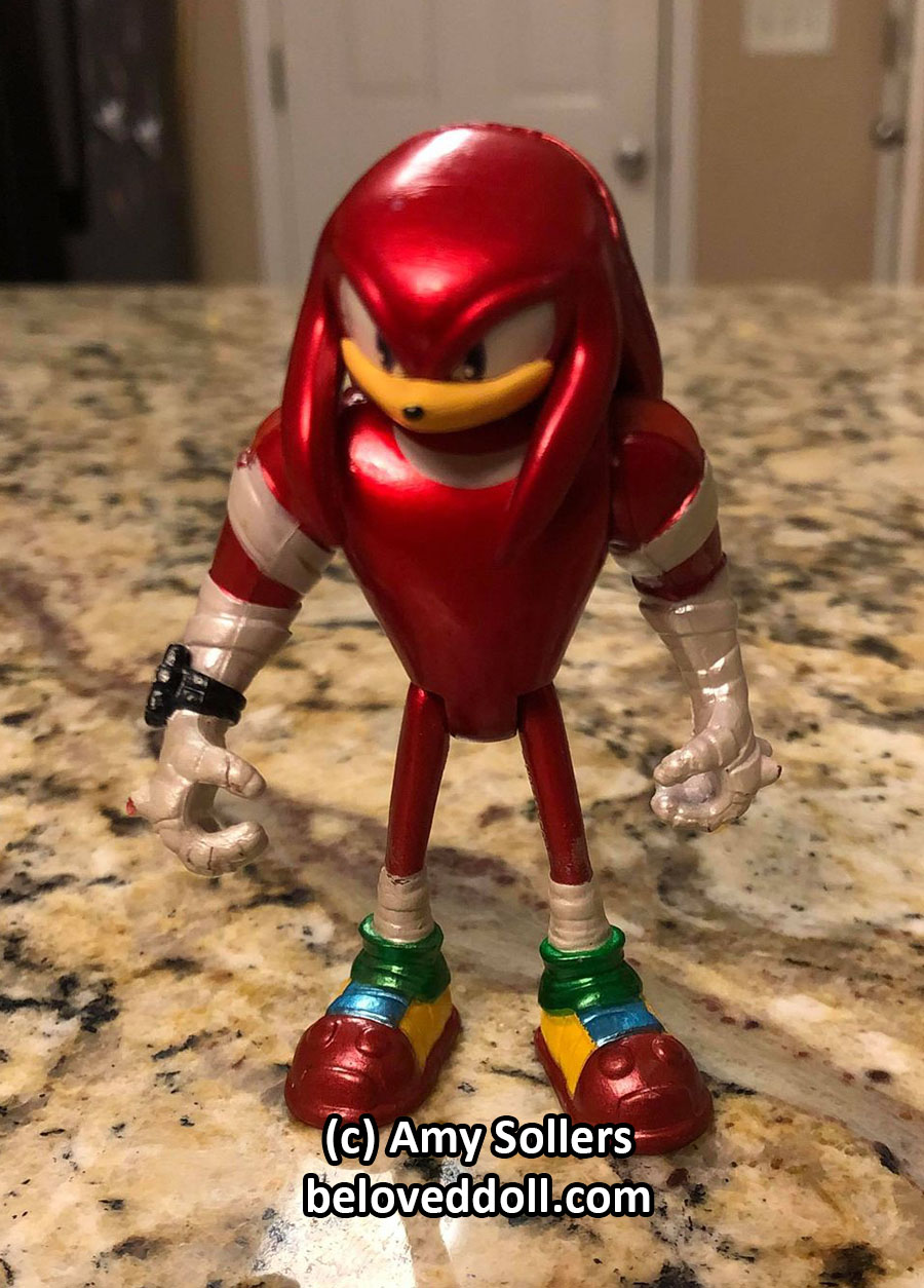Sonic Boom Knuckles the Echidna Action Figure Shiny Loose